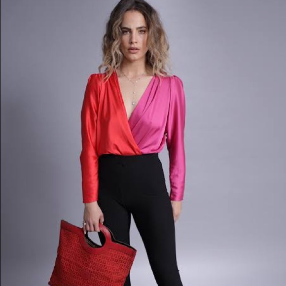 *24 HOUR SALE* The Sweetest Thing Red and Pink Colorblock Bodysuit - Picture 12 of 13